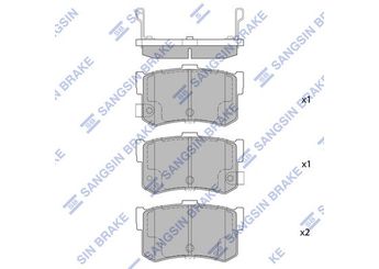 Fren Disk Balata Arka SANGSIN SP1074  43022SG9000 43022SD4305 WVA20029 58215341S0 5830234A00 GBP90300 GBP90304