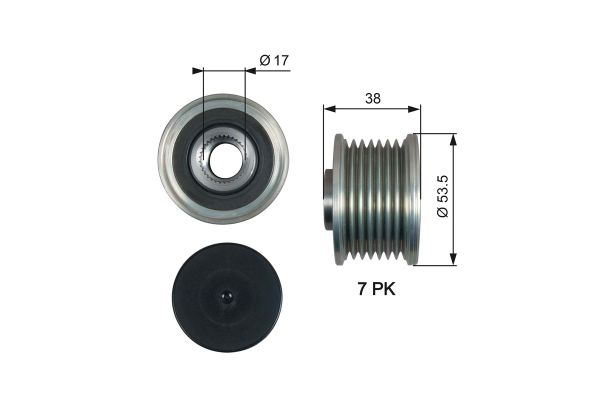 Alternatör Kasnağı  GATES OAP7190