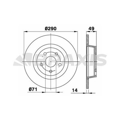 Fren Disk Ayna Arka Sağ ve Sol BRAXIS AE0248
