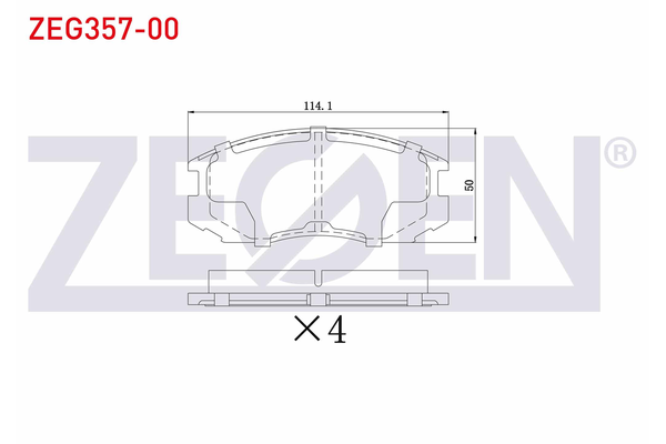 Fren Disk Balata Ön Daihatsu Terios (J2...)(2006->2013)  ZEGEN ZEG357-00