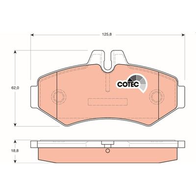Fren Disk Balata Arka Volkswagen LT P.Van/Minibüs (01.1996->2006)  TRW GDB1399