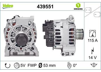 Alternatör  VALEO 439551  A2661540902 2661540902 2661541302 A2661540602 A2661541302