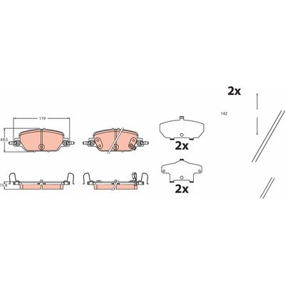 Fren Disk Balata Arka Honda CR-V (RW)(10.2018->)  TRW GDB2513