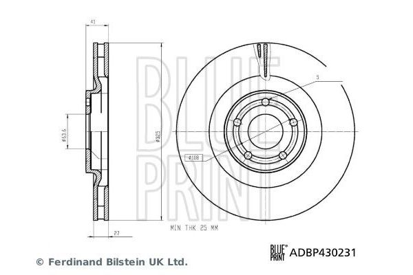 Fren Disk Ayna Ön Sağ ve Sol Ford Puma (2019->)  BLUE PRINT ADBP430231