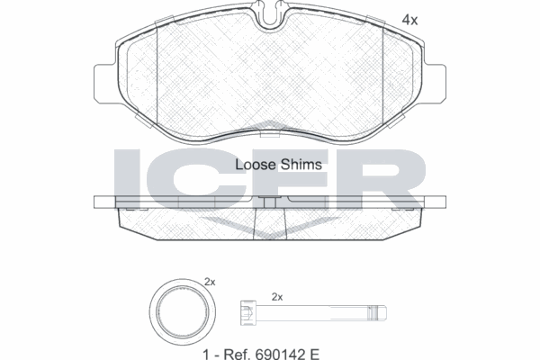 Fren Disk Balata Ön Iveco Daily Kargo Aracı  (Brüggen)(2011->)  KALE BALATA 29229 214 24 ANS KD11