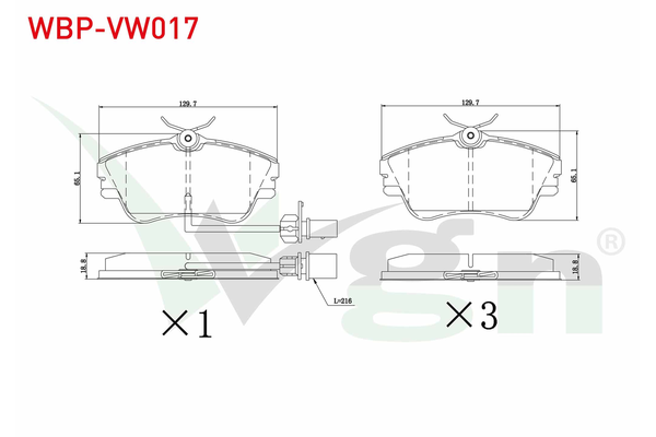 Fren Disk Balata Ön WGN WBP-VW017