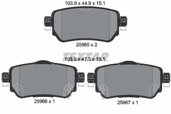 Fren Disk Balata Arka Nissan Leaf (ZE1)(10.2017->)  TEXTAR 2596501
