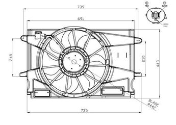 Radyatör Fan ve Motoru  OPEL ORJINAL 39012568  13356677 39012568