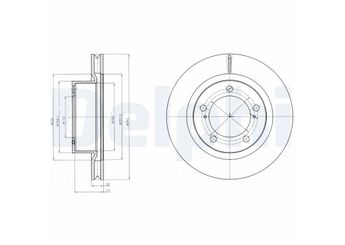 Fren Disk Ayna Ön Sağ ve Sol DELPHI BG9067  4351260180 43512-60180