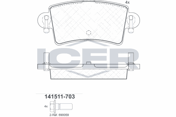 Fren Disk Balata Arka Opel Movano Kamyonet (2004->)  AYD 60039BB