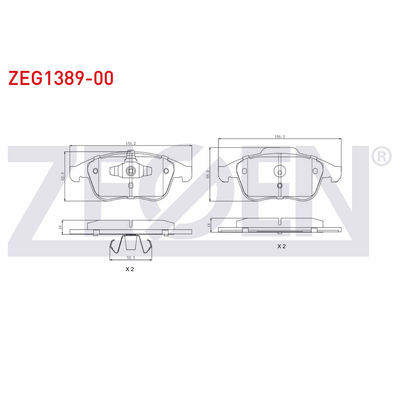 Fren Disk Balata Ön Renault Latitude (2010->)  ZEGEN ZEG1389-00
