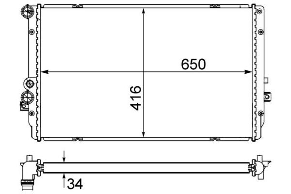 Su Radyatörü  Chrysler 300C (LE/LX)(2004->)  MAHLE CR 854 000S