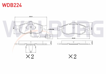 Fren Disk Balata Ön WALBURG WDB224  