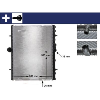 Su Radyatörü  BMW 3 Serisi Touring (F31)(2012->)  MAHLE CR 889 000S