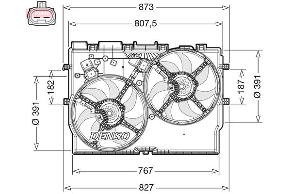 Radyatör Fan ve Motoru  DENSO DER09311