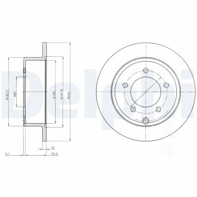 Fren Disk Ayna Arka Sağ ve Sol Dodge Caliber (PM)(2006->)  DELPHI BG4179