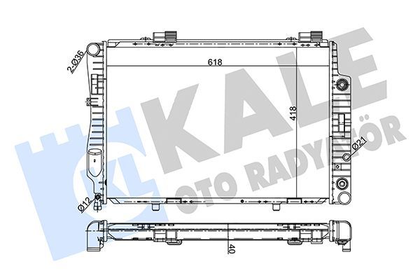 Su Radyatörü  BMW 5 Serisi Sedan (F10)(08.2010->)  KALE 360400