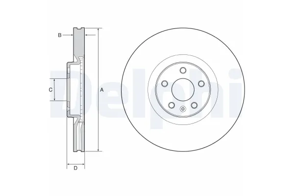 Fren Disk Ayna Ön Sağ ve Sol Volvo V90 Cross Country (10.2016->)  DELPHI BG9231C