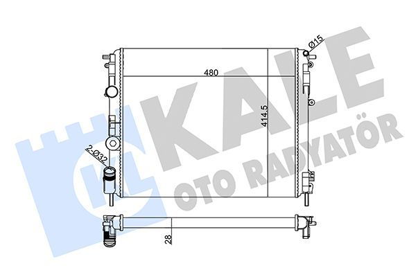 Su Radyatörü  Renault Clio II / (Makyajlı)(B/CB0)(06.2001->)  KALE 207100