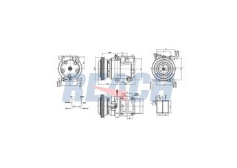 Klima Kompresörü  MANDO HC9770127000  9770127000 F500AKSBC08 9770122200 9770122261 9770129510 F500-AKSBC-08