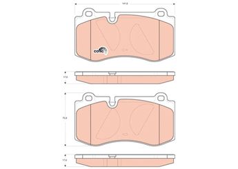 Fren Disk Balata Ön TRW GDB1733  GDB1733 44208020 004 420 80 20 4420802041 004420802041 54207820 005 420 78 20 A0044208020 A 004 420 80 20 A0054207820 A 005 420 78 20 A004420802041