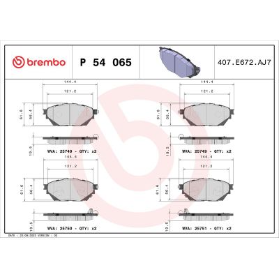 Fren Disk Balata Ön BREMBO P 54 065