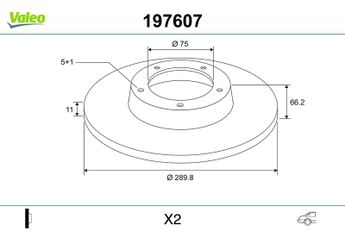 Fren Disk Ayna Arka Sağ ve Sol VALEO 197607  34216792225 6792225 34 21 6 792 225 6 792 225