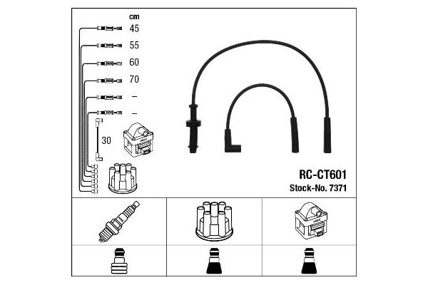 Buji Kablosu  Peugeot 205 (02.1983->)  NGK 7371