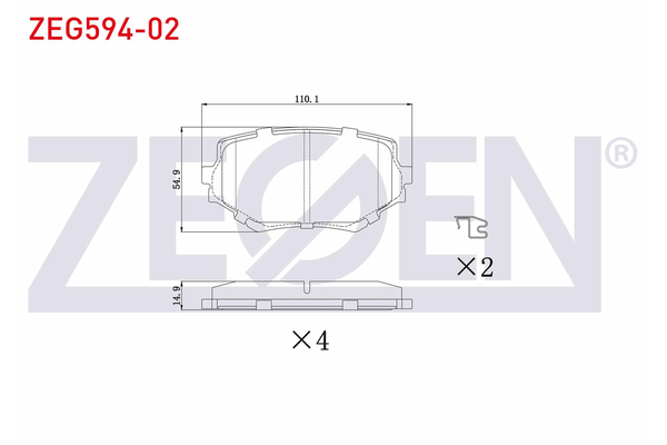 Fren Disk Balata Ön Suzuki Grand Vitara 5 Kapı (SQ/FT)(1998->)  ZEGEN ZEG594-02