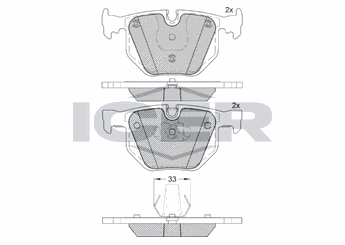 Fren Disk Balata Arka KALE BALATA 23447 173 05 MSH KD11  34216761285 34212413040 34 21 2 413 040 34216753850 34 21 6 753 850 34216758870 34 21 6 758 870 34 21 6 761 285