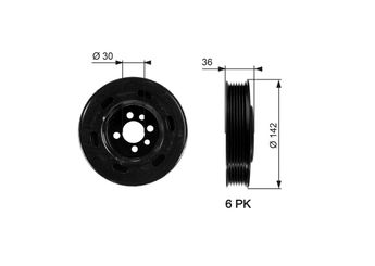 Krank Kasnak  GATES TVD1009  6A105243E 06A105243E 6B105243F 06B105243F