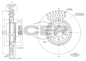 Fren Disk Ayna Ön Sağ ve Sol BRAXIS AE0867  4G0615301A 4G0615301K 4H0615301K 4G0 615 301 K 4G0 615 301 A 4H0 615 301 K
