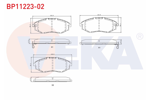 Fren Disk Balata Ön Chevrolet Epica (2006->)  VEKA BP11223-02