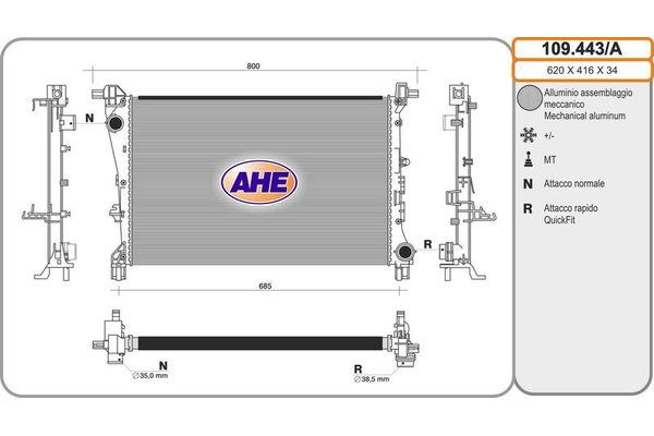 Su Radyatörü  MGA 80856