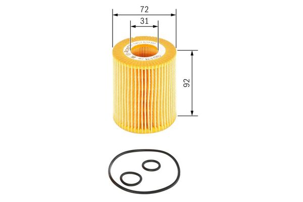 Yağ Filtresi  Honda Civic 3 Kapı (EP)(07.2001->)  BOSCH 1 457 429 199