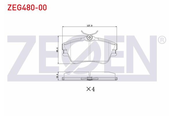 Fren Disk Balata Ön Volkswagen T4 Transporter Kamyonet Çift Kabin Syncro (08.1992->2003)  ZEGEN ZEG480-00