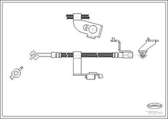 Fren Hortumu Ön Sağ veya Sol CORTECO 19032140  7111981 92AB2078AC