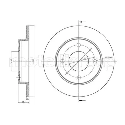 Fren Disk Ayna Arka Sağ ve Sol Mitsubishi Colt 5 Kapı (Z30)(2008->)  PSA ORJINAL 2307.68