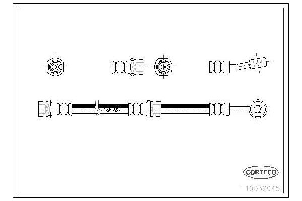 Fren Hortumu Ön Sağ veya Sol MGA 51299
