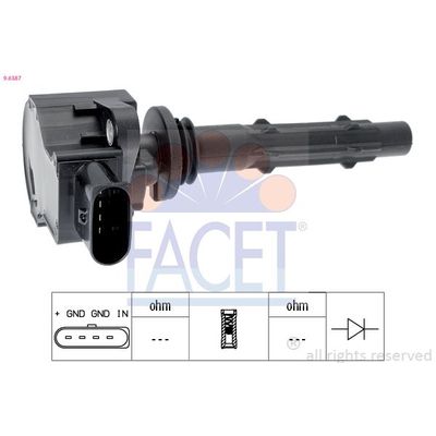Ateşleme Bobini  Mercedes Viano (639)(09.2010->)  FACET 9.6387