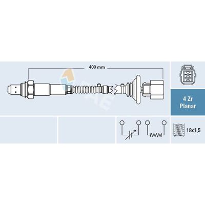 Oksijen (Lambda) Sensörü  Honda Jazz (GD1/5)(01.2002->)  FAE 77643