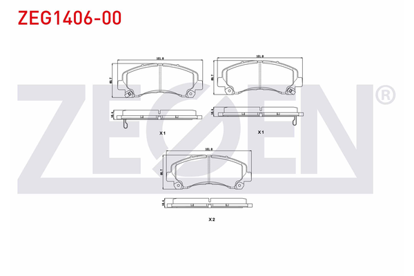 Fren Disk Balata Ön Isuzu D-Max (2017->)  ZEGEN ZEG1406-00