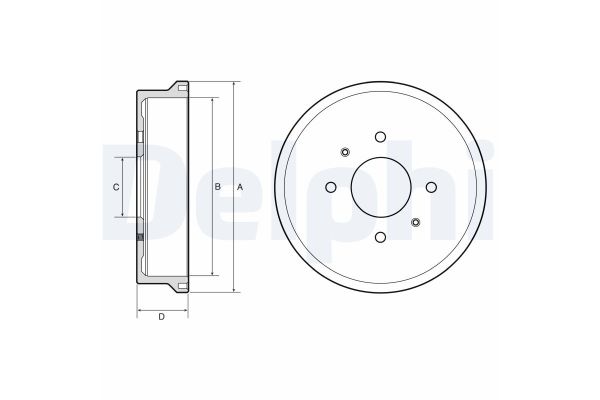 Kampana Arka Sağ veya Sol Mitsubishi Colt CZ3 3 Kapı (Z30)(03.2005->)  DELPHI BF604
