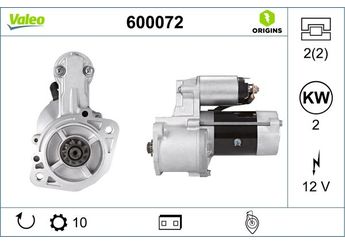 Marş Dinamosu  VALEO 600072  3610037210 3610047600 HK988300 HK988-300 36100-47600 MD140190 MD164976