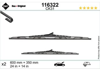 Silecek Süpürgesi Ön  600/530 mm - 24/21 inç SWF 116322  FBOE600350EURBEK01 1272151