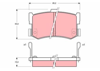 Fren Disk Balata Arka TRW GDB994  ACURA43022SD4000 43022SD4527 43022S 43022SD4000 43022-SD4-000 43022-SD4-527 43022SG9000 43022-SG9-000 43022SD4305 43022-SD4-305 43022SD4306 43022-SD4-306 43022SD4505 43022-SD4-505 43022SD4506 43022-SD4-506 43022SG9001HS 5830234A00 58302-34A00 GBP90300 GBP90304