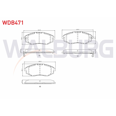 Fren Disk Balata Ön Chevrolet Epica (2006->)  WALBURG WDB471
