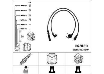 Buji Kablosu  NGK 8840  272193 3203926 2721933203926 2721 93/3203926
