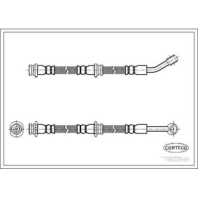 Fren Hortumu Ön Sağ veya Sol Nissan Laurel (JC32)(01.1986->)  CORTECO 19032695