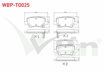 Fren Disk Balata Arka WGN WBP-TO025  
